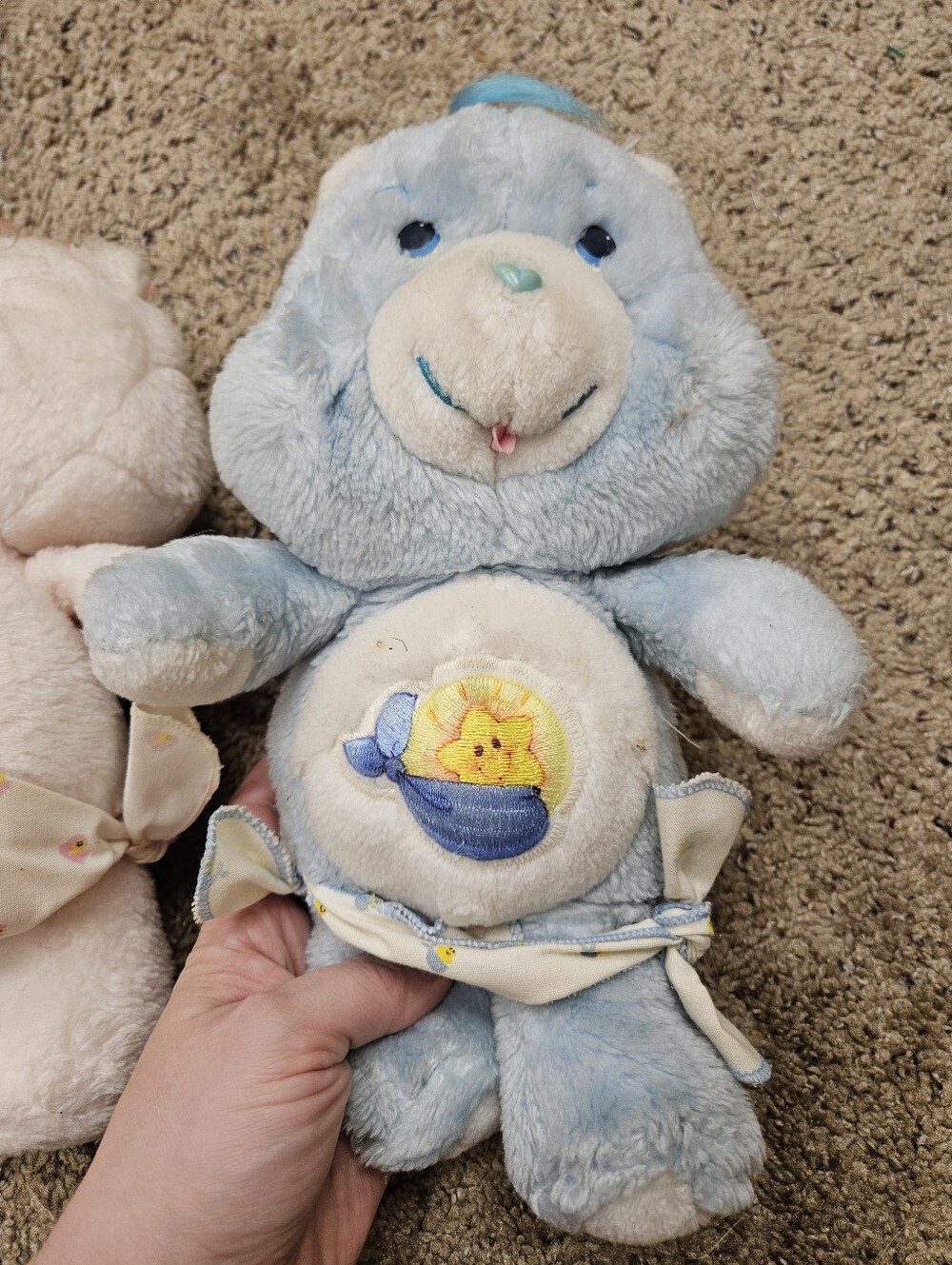 VTG Care Bears KENNER 1983 Baby Tugs Bear Blue Pink Diaper Rare Smiling Star - Picture 6 of 15